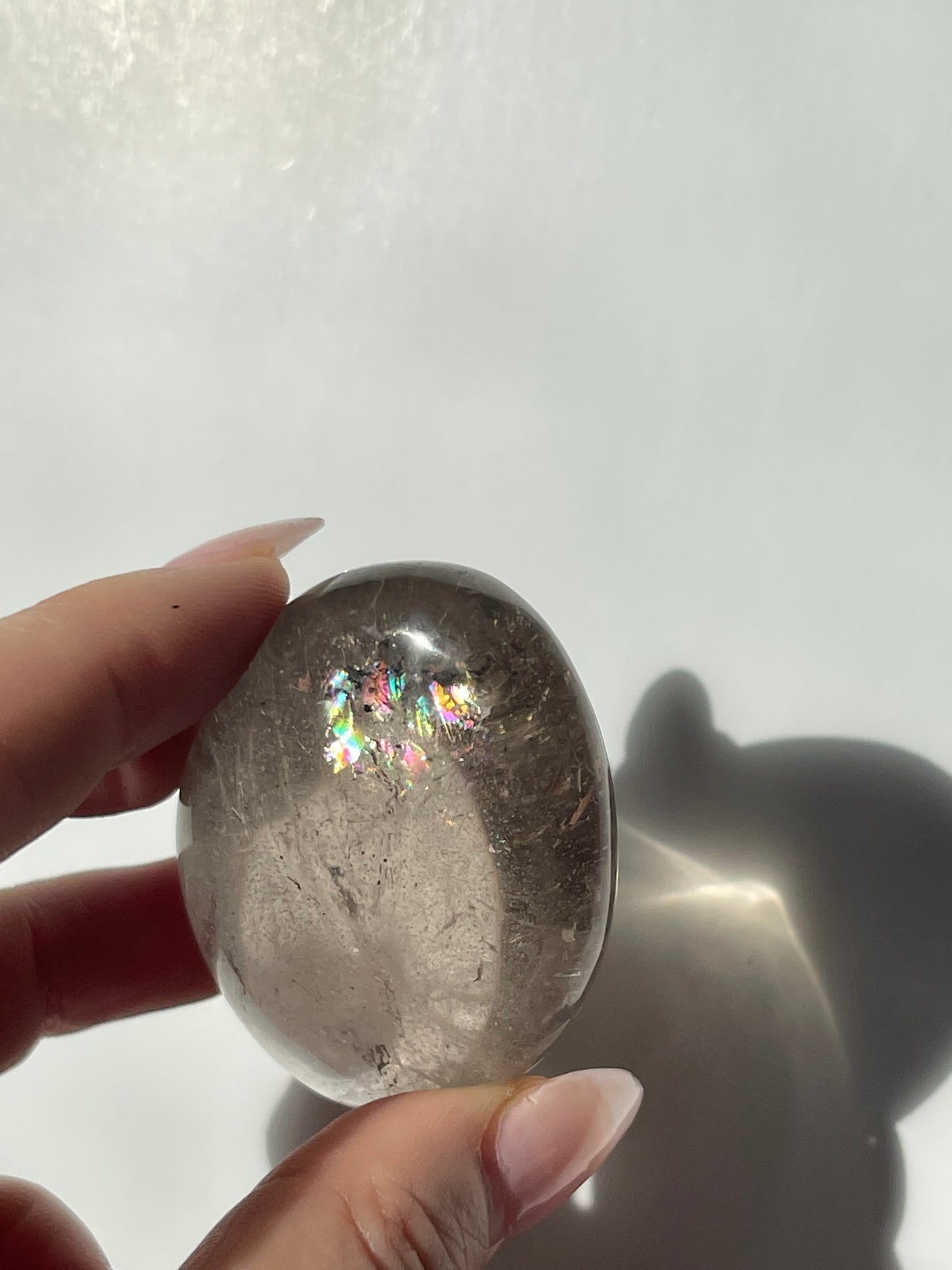 Clear Smokey Quartz Palmstone