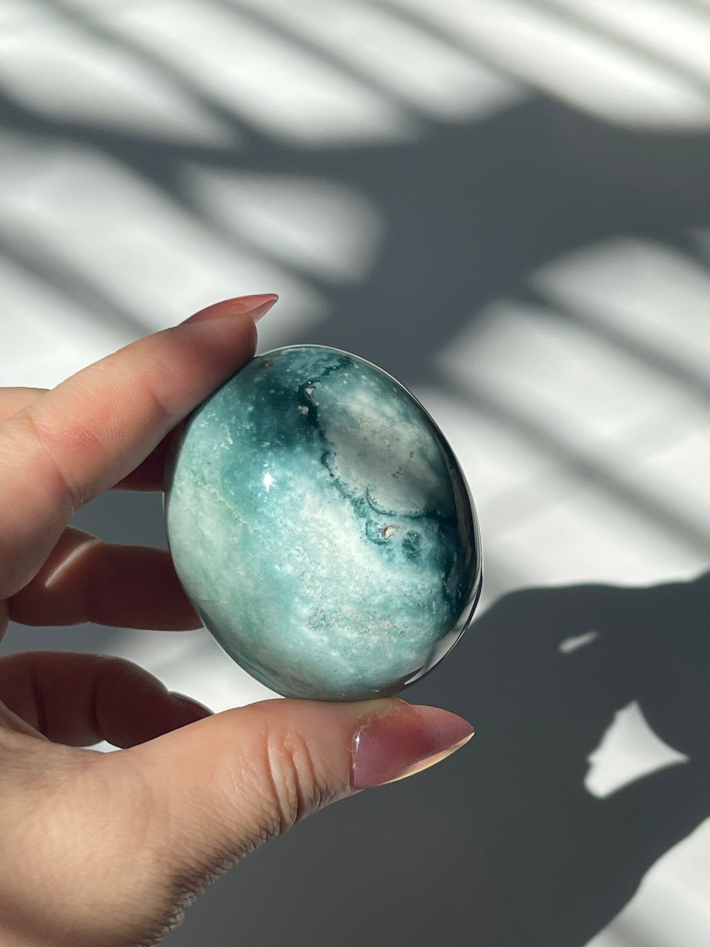 Puffy Galaxy Teal Sea Jasper Palm