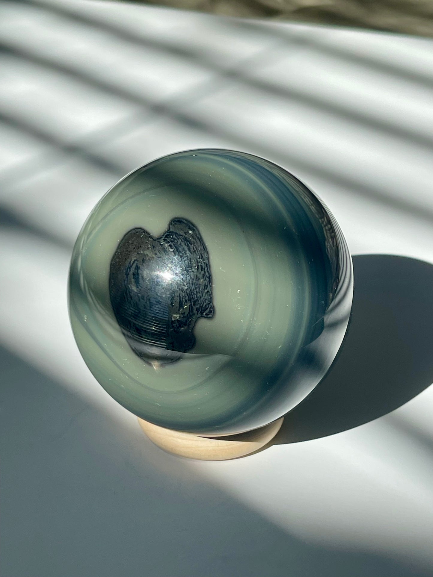 Banded Obsidian Sphere