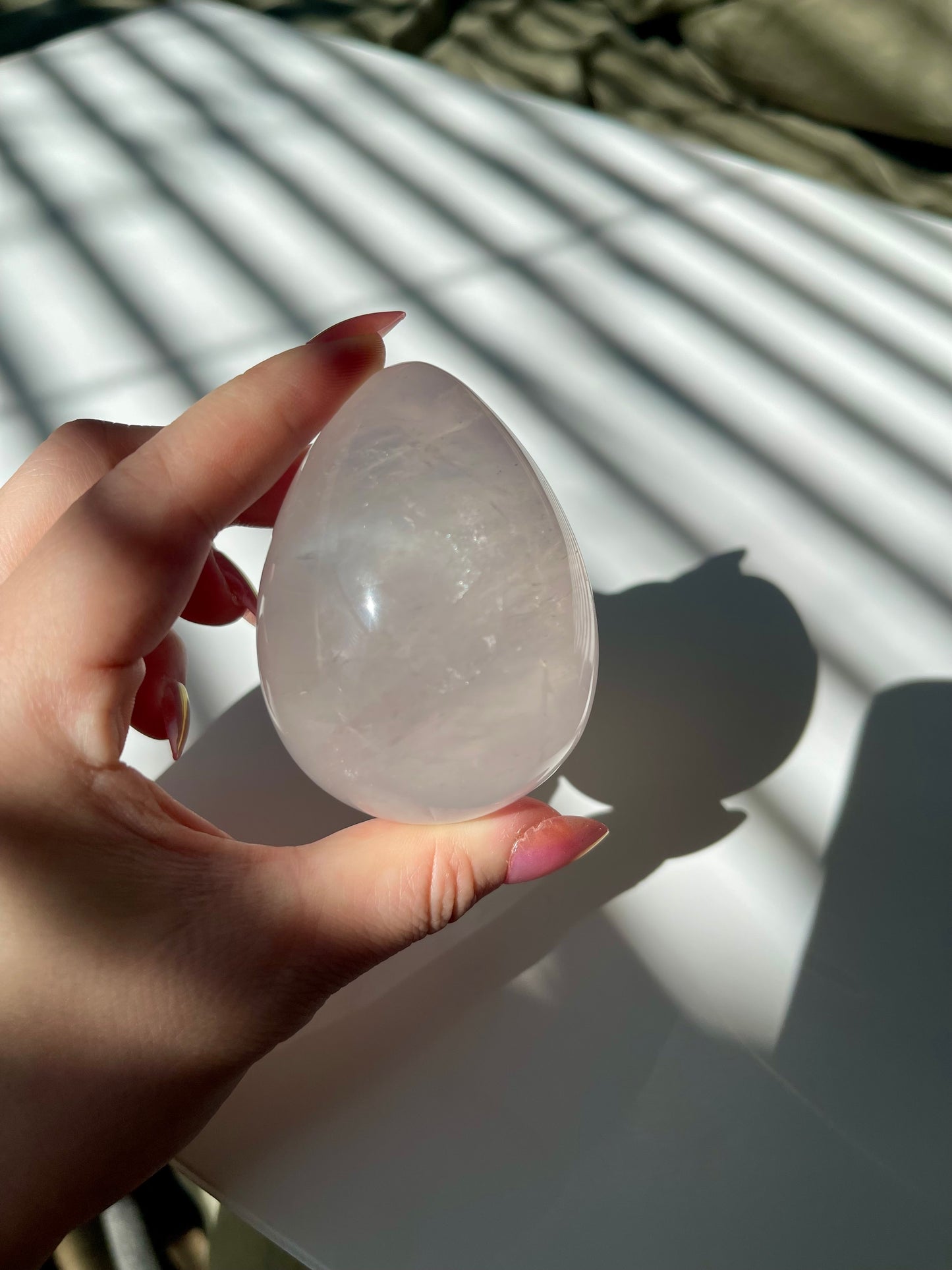 Gemmy Rose Quartz Egg