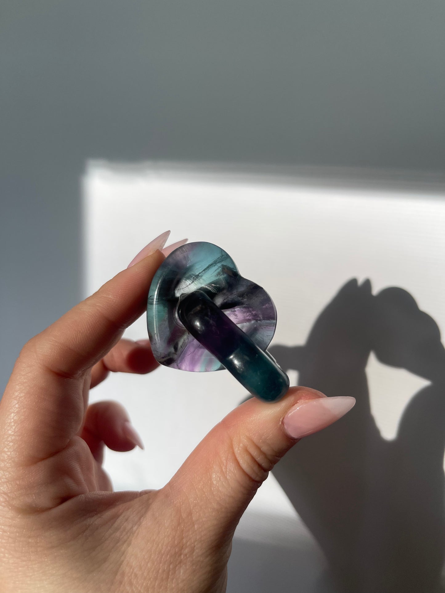 Fluorite Double Hearts