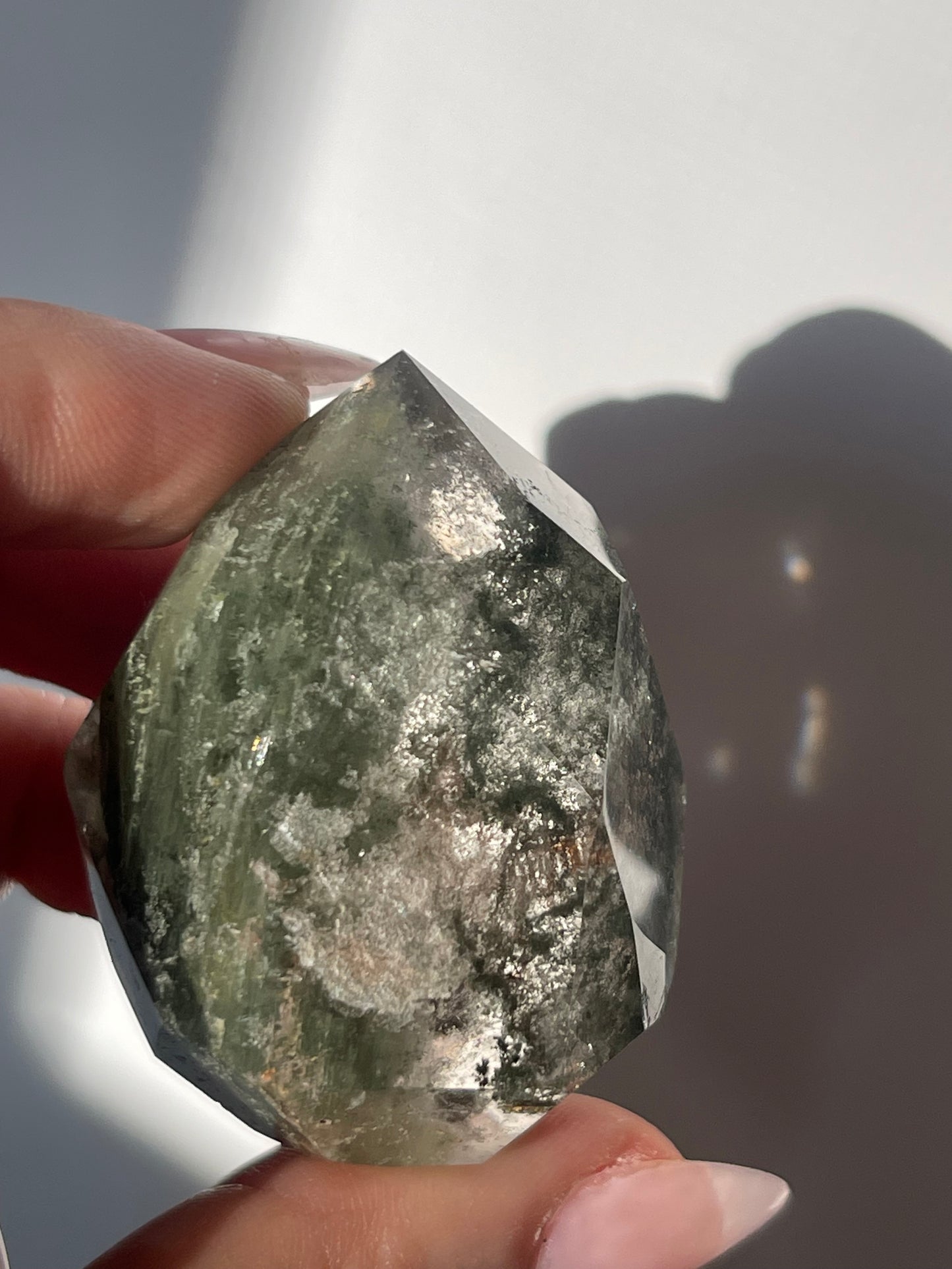 Garden Quartz - Lodolite Multi Faceted Flame