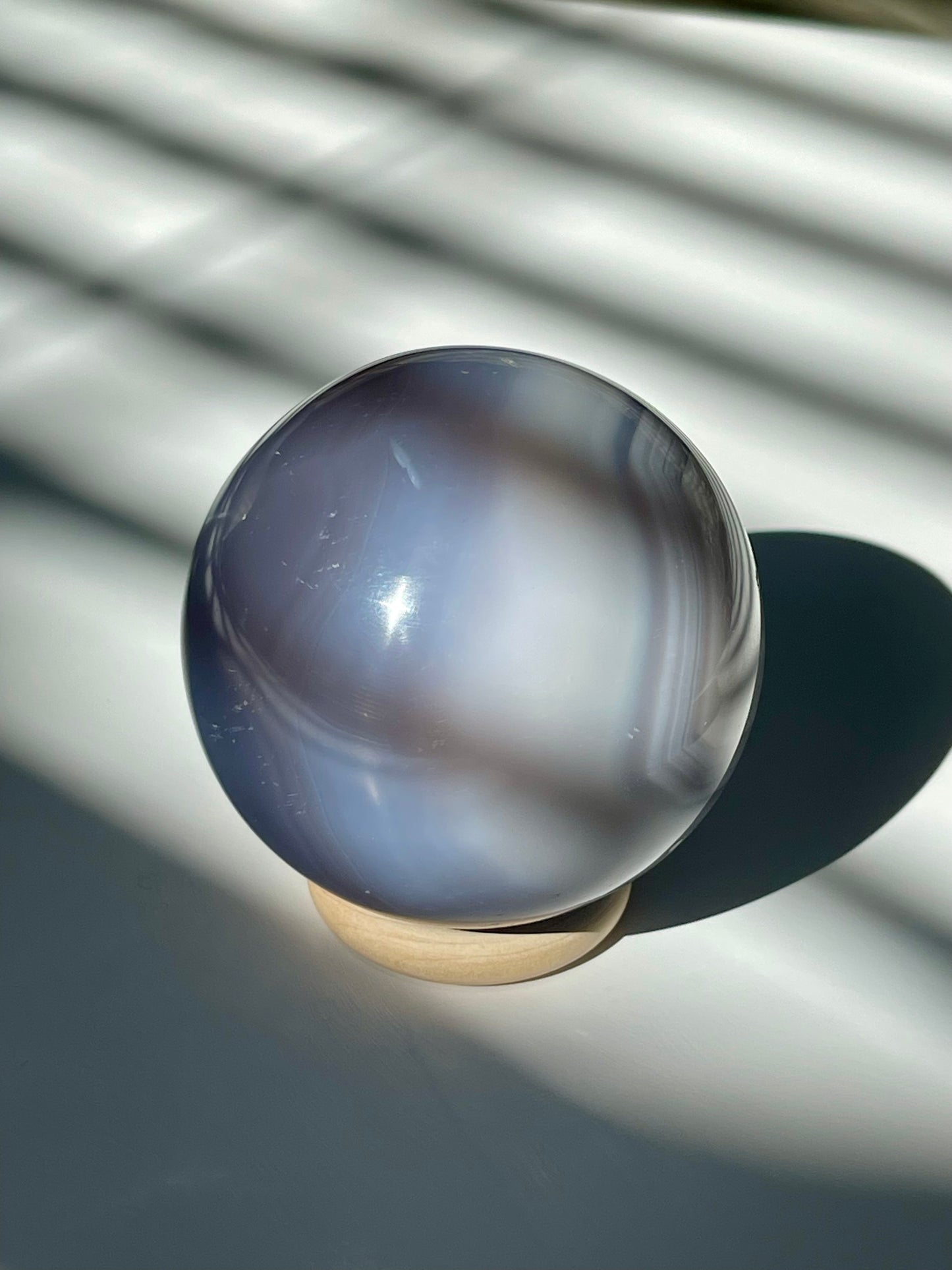 Blue Banded Agate Sphere