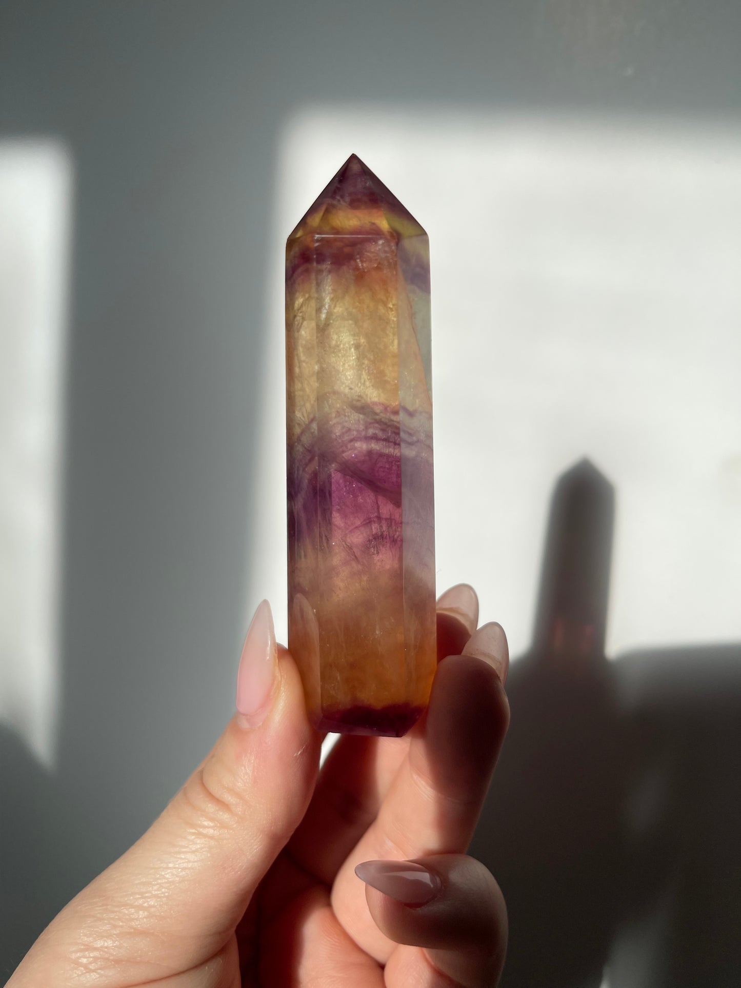 Purple/Yellow Fluorite Tower