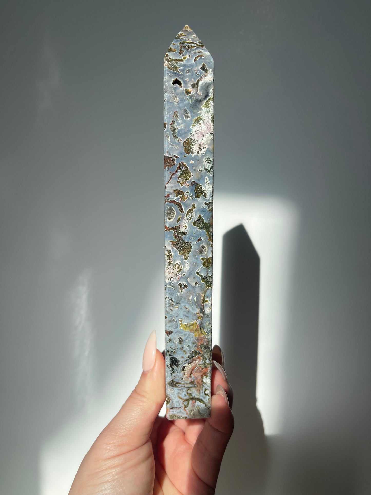 Pastel Sea Jasper 4 Sided Large Tower