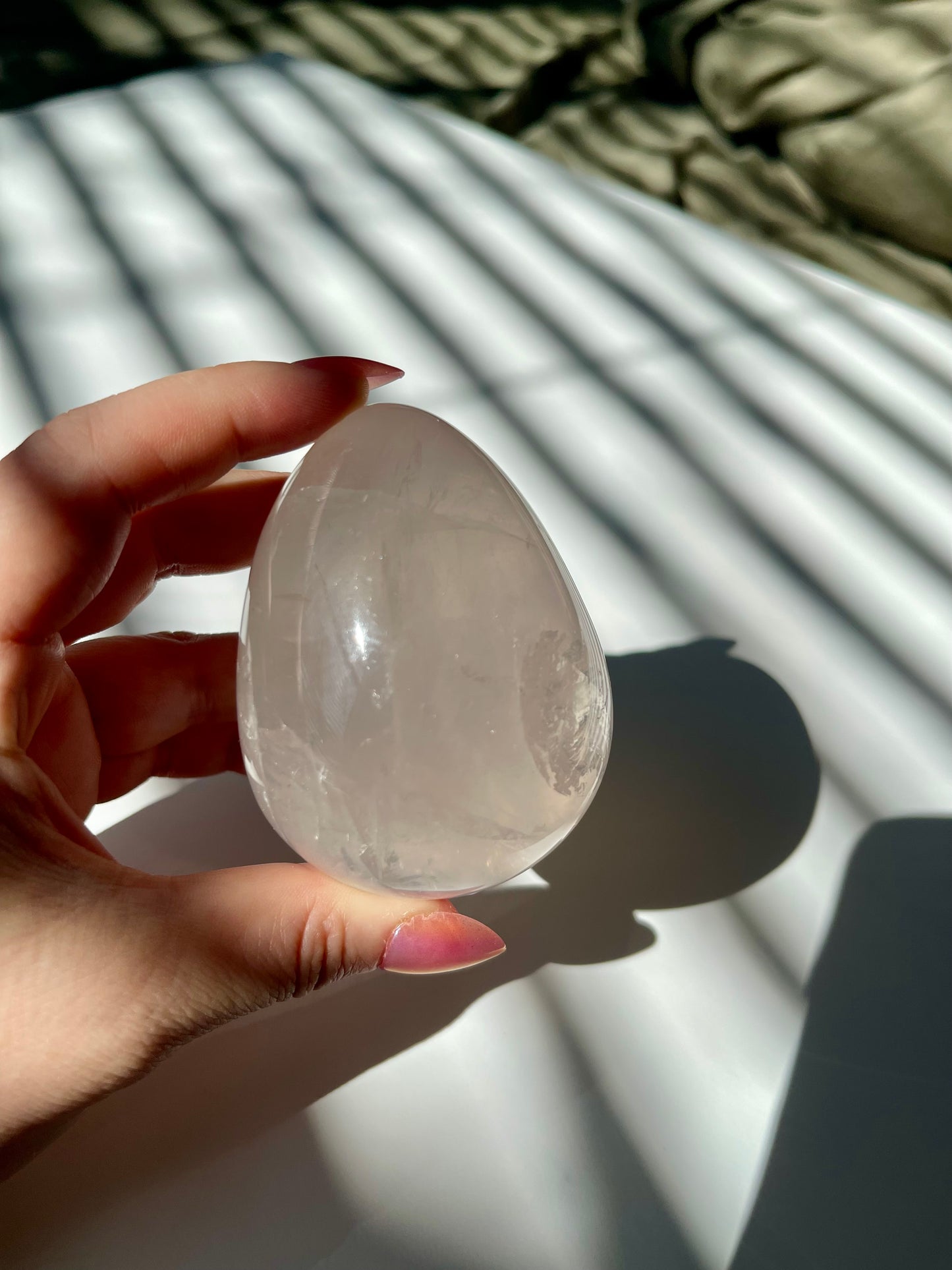 Gemmy Rose Quartz Egg