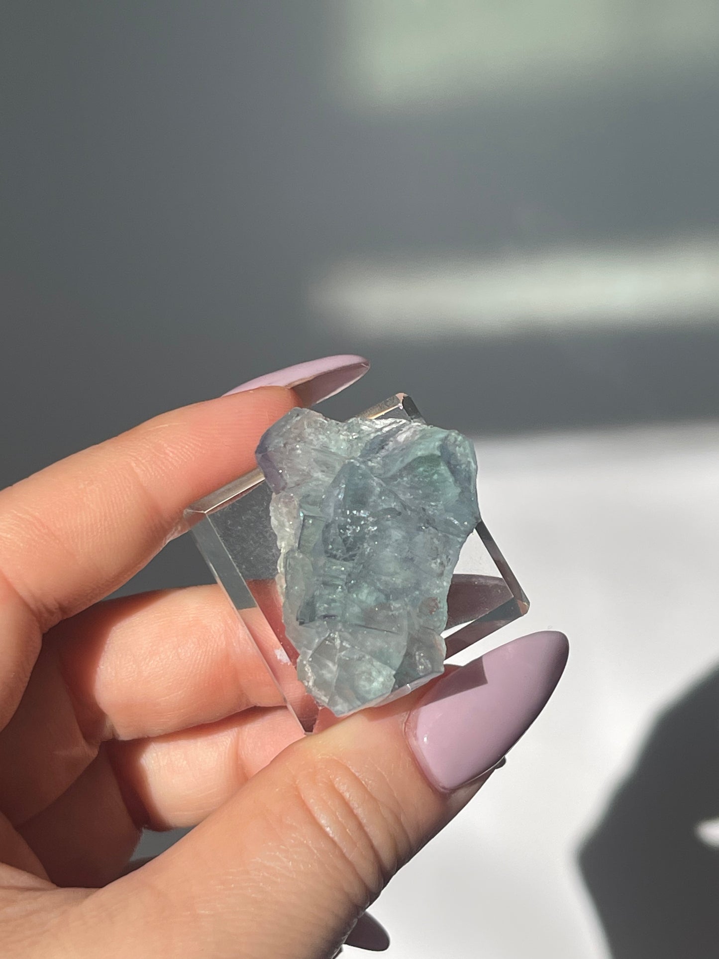 Yaogangxian Green Cubic Fluorite with Hairline Rutile - 14 grams