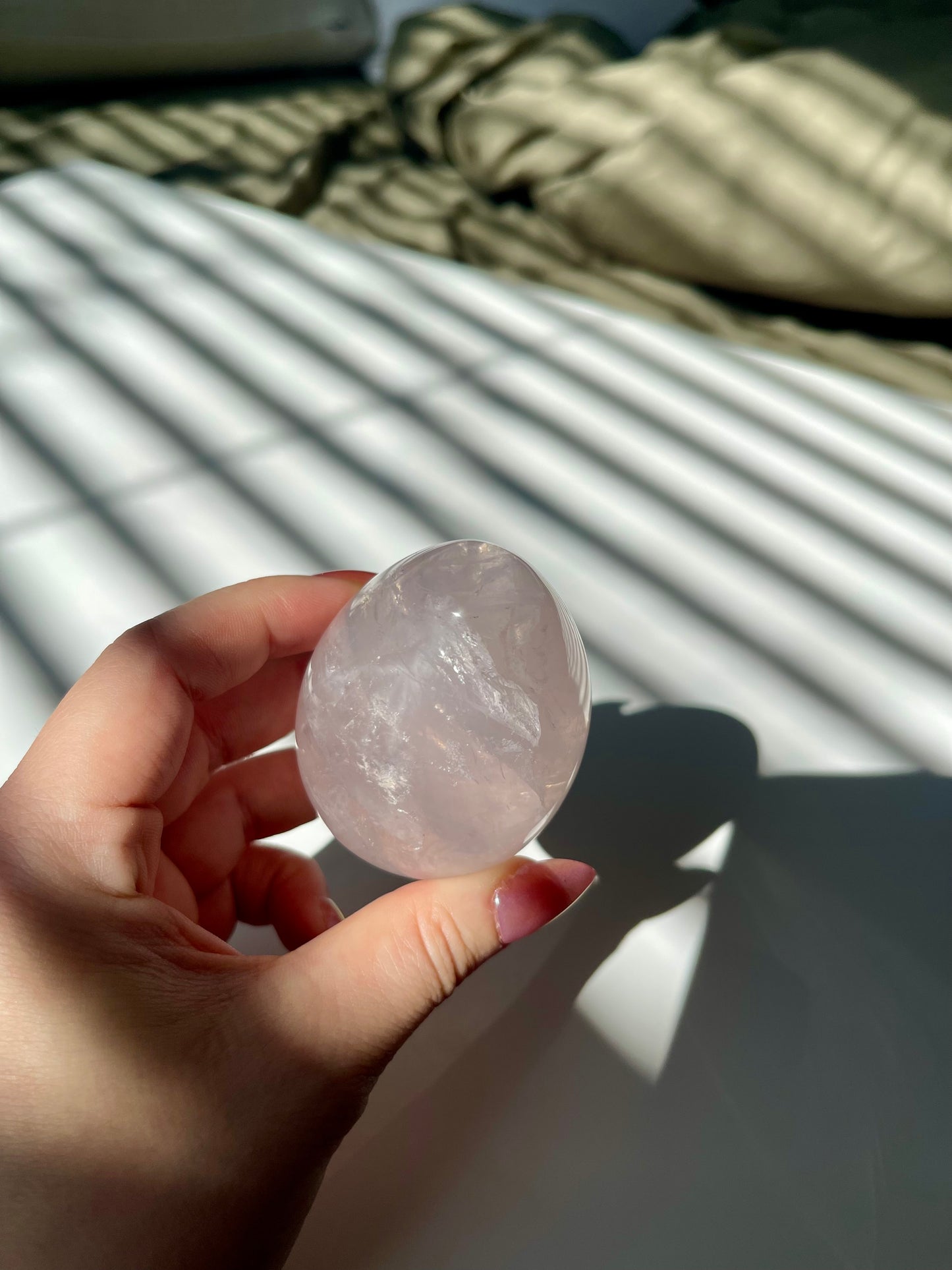 Gemmy Rose Quartz Egg