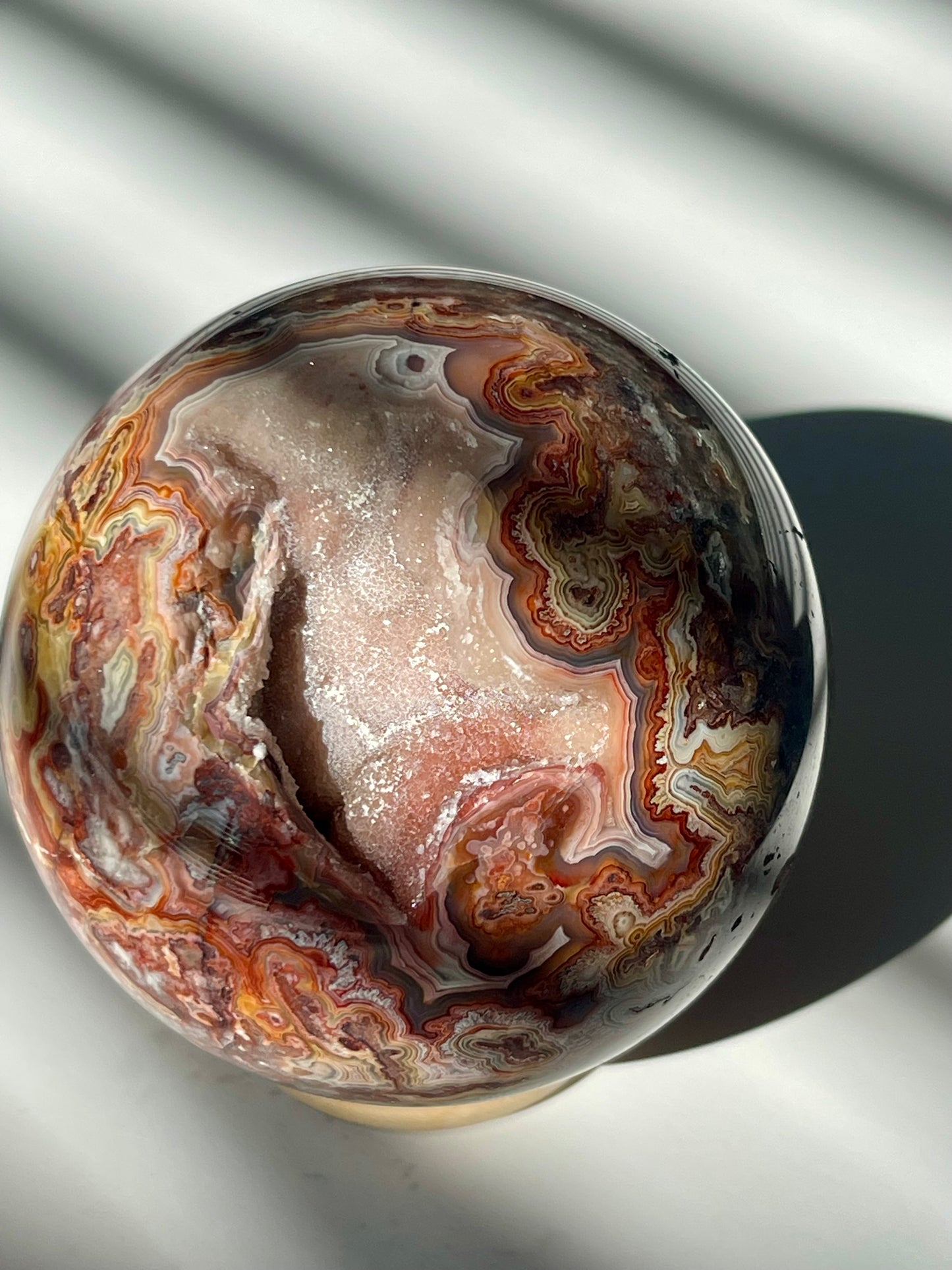 Mexican Crazy Lace Agate Sphere