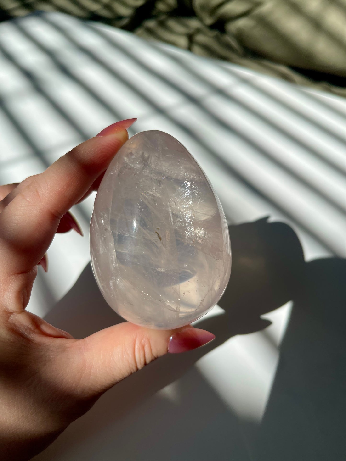 Gemmy Rose Quartz Egg
