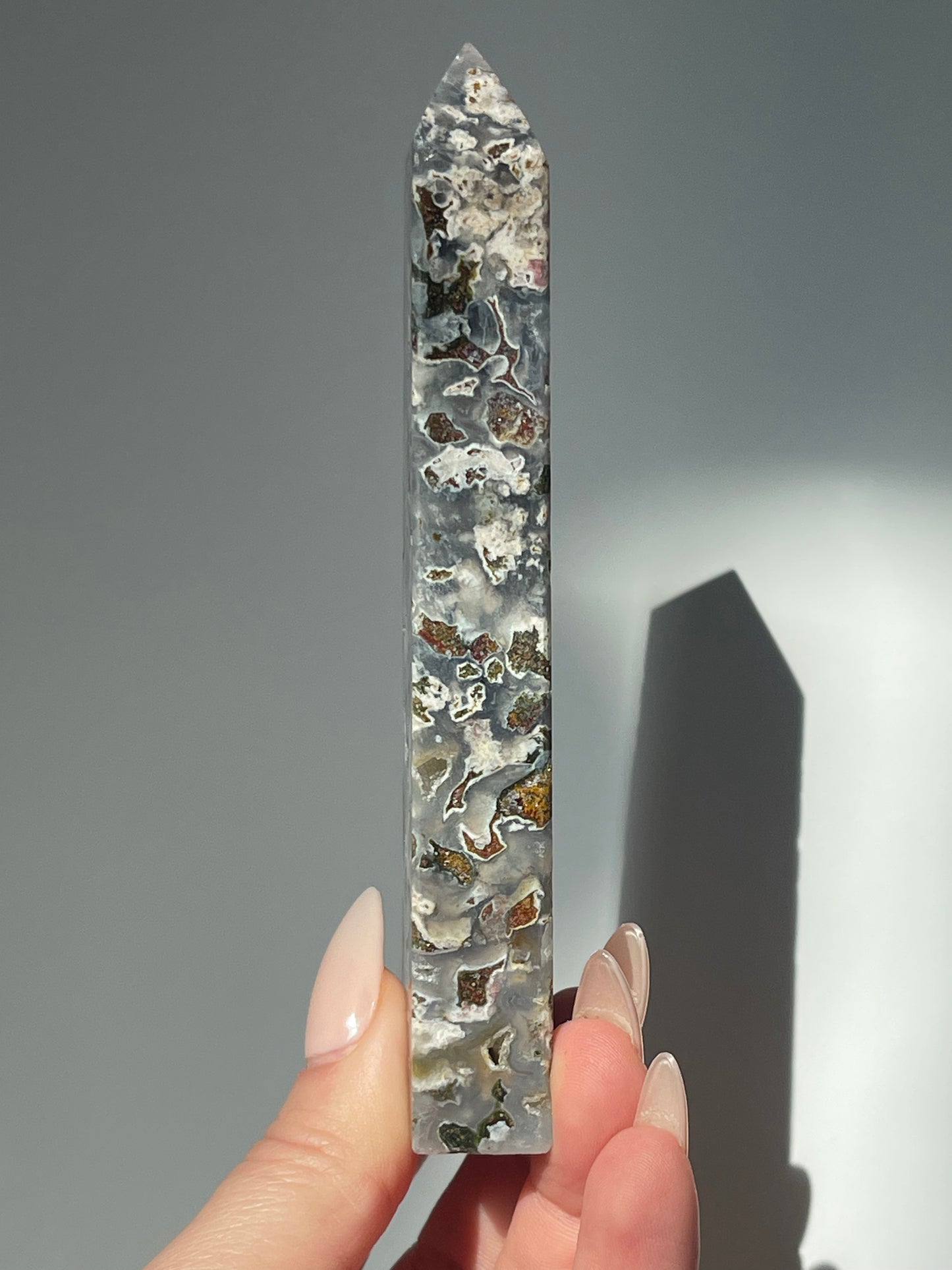 Pastel Sea Jasper 4 Sided Small Tower