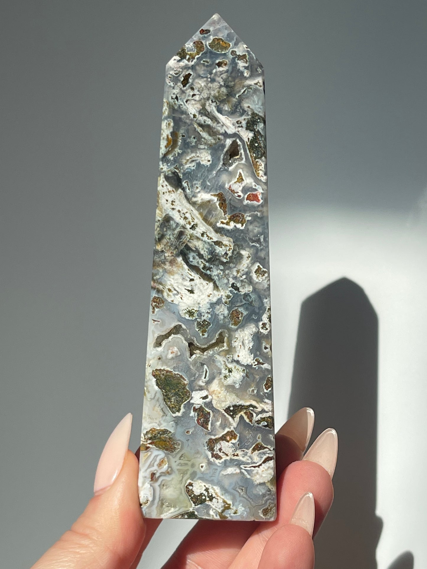 Pastel Sea Jasper 4 Sided Small Tower