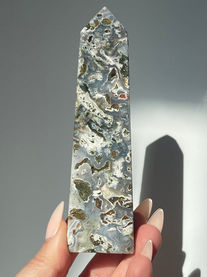 Pastel Sea Jasper 4 Sided Small Tower