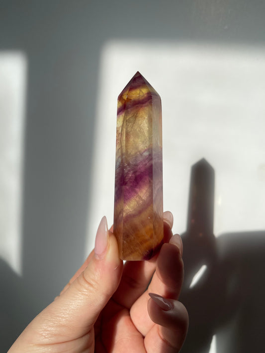 Purple/Yellow Fluorite Tower