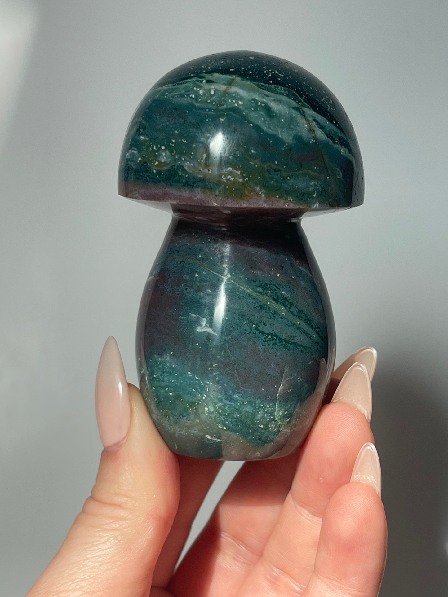 3.2" Sea Jasper Mushroom