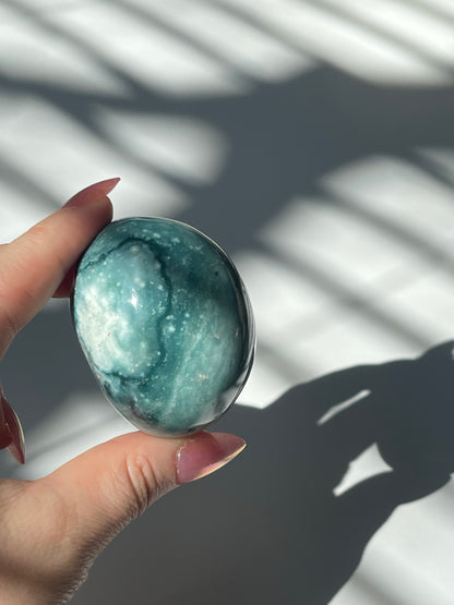 Puffy Galaxy Teal Sea Jasper Palm