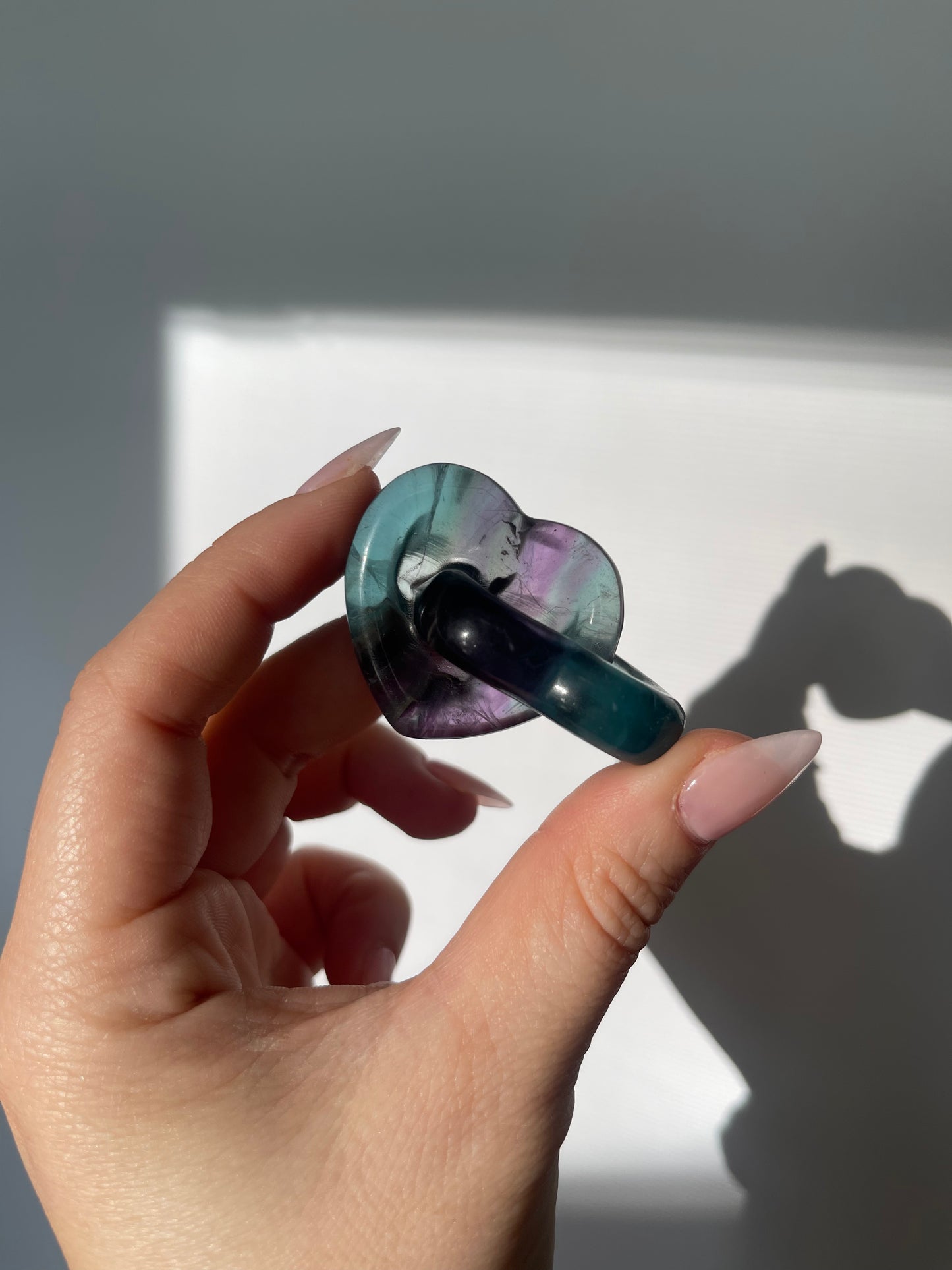 Fluorite Double Hearts