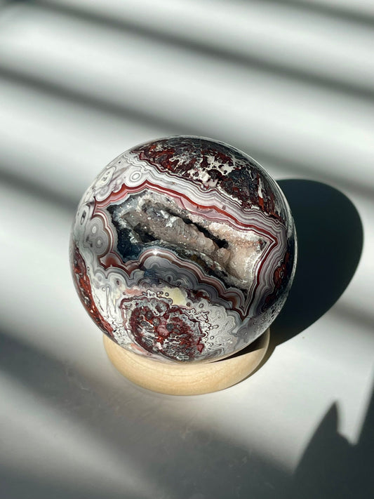 Mexican Crazy Lace Agate Sphere