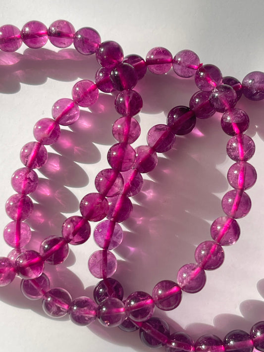 Magenta Fluorite Bracelet