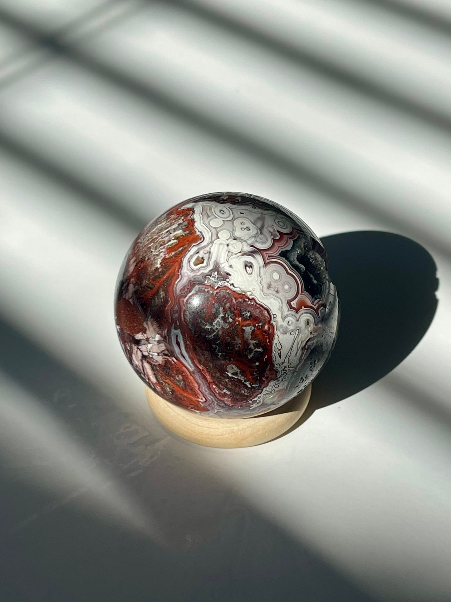 Mexican Crazy Lace Agate Sphere