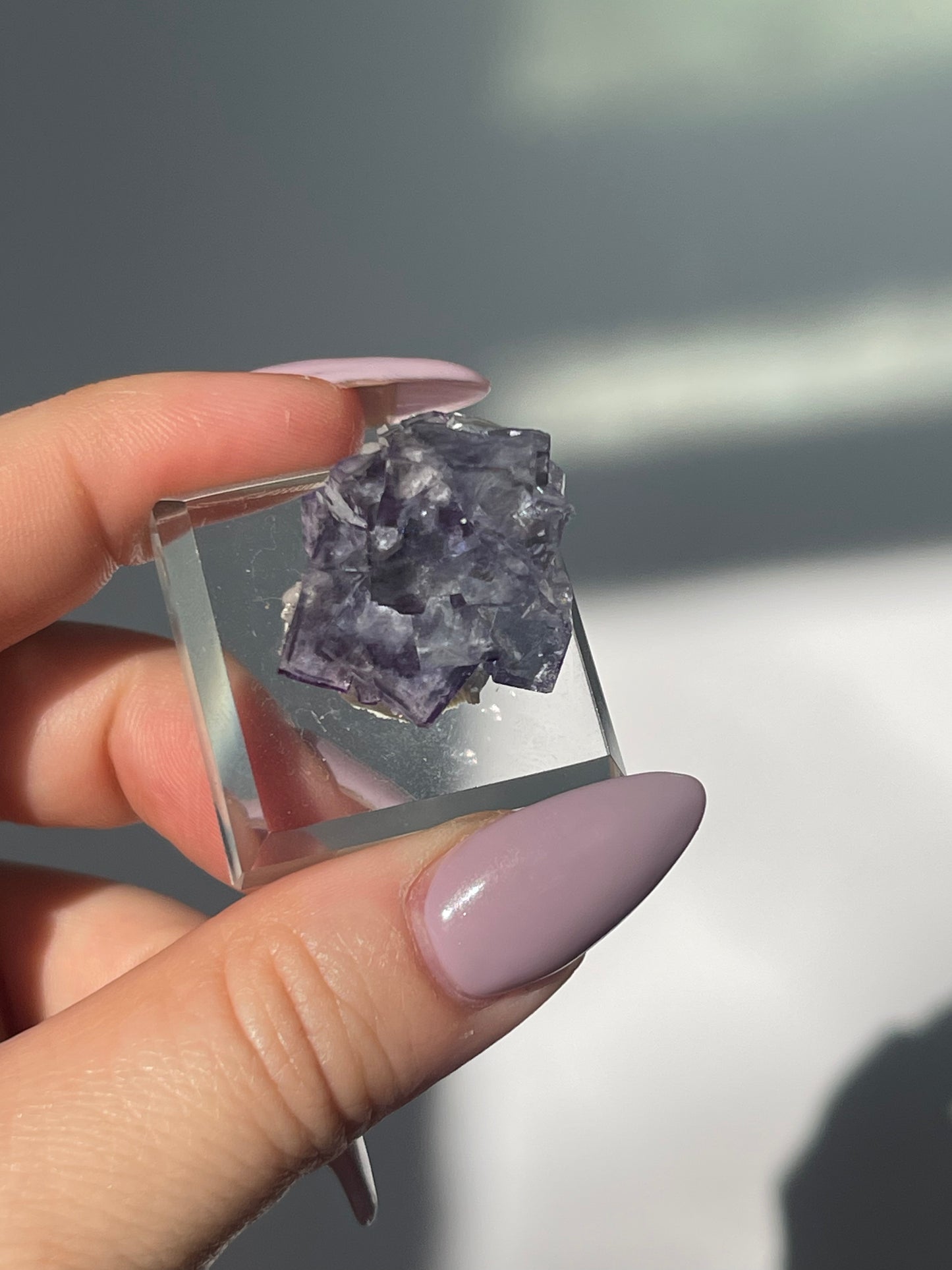 Yaogangxian Light Purple Cubic Phantom Flourite with Dolomite - 9 grams