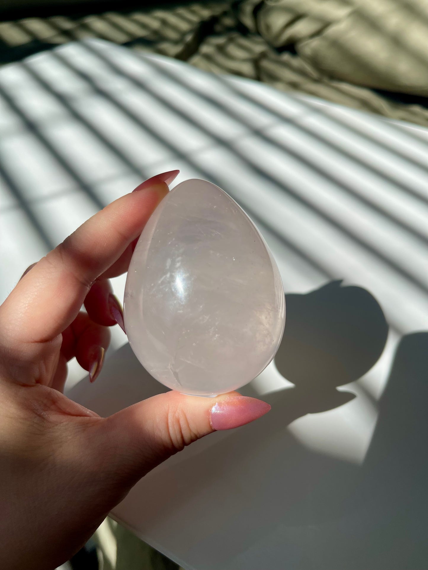 Gemmy Rose Quartz Egg