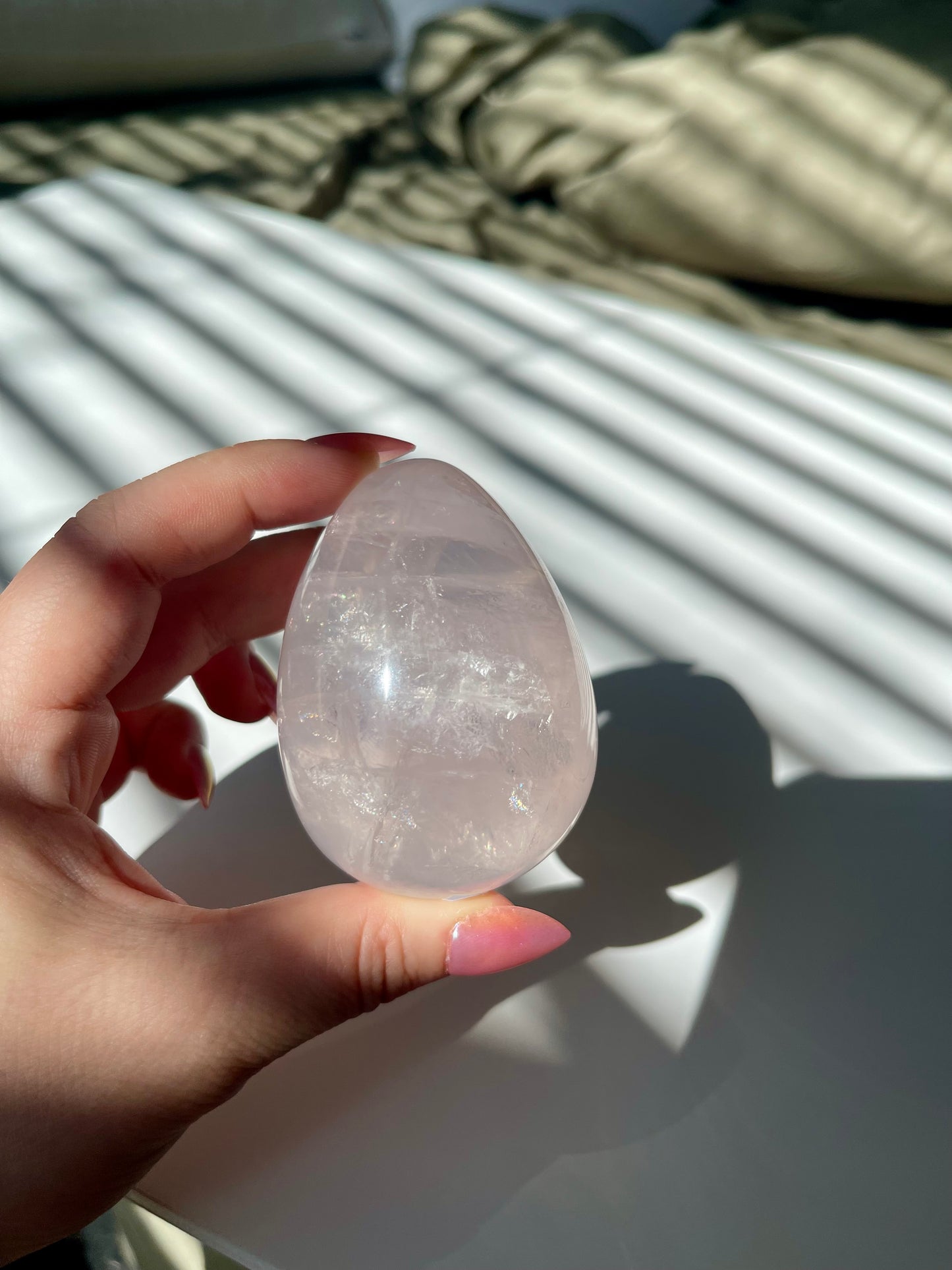 Gemmy Rose Quartz Egg
