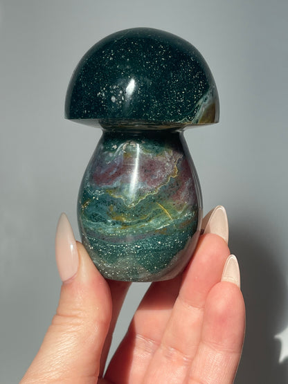 3.2" Sea Jasper Mushroom