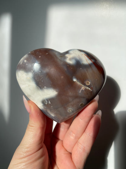 Orca Agate Heart