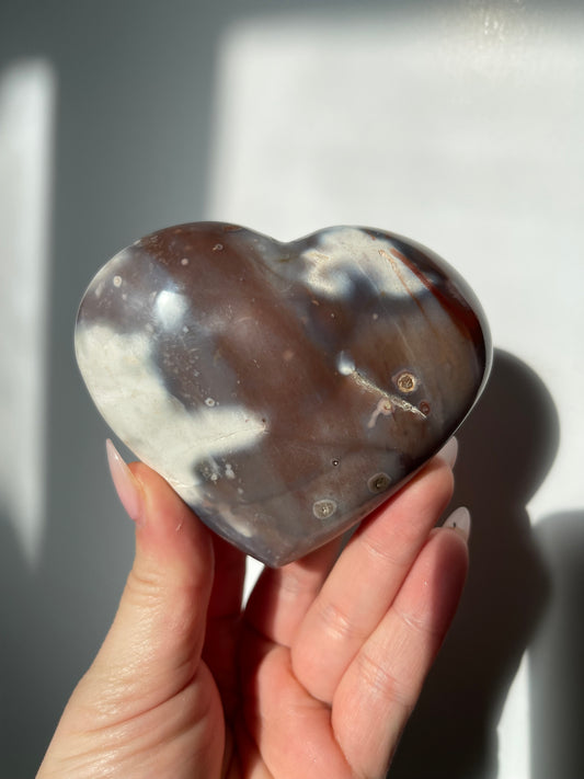 Orca Agate Heart