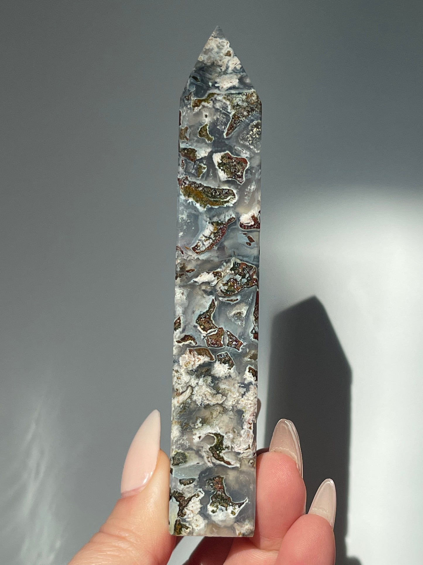 Pastel Sea Jasper 4 Sided Small Tower