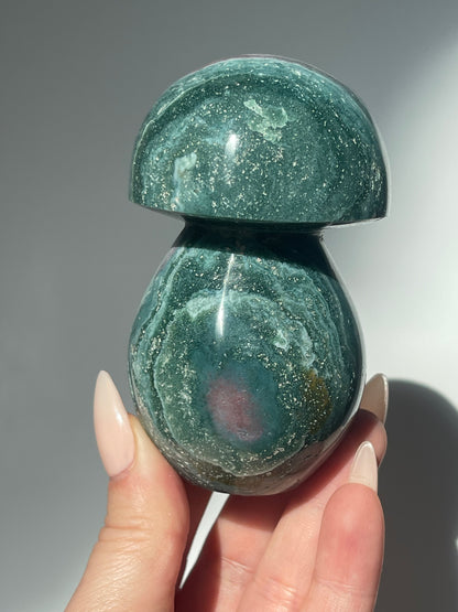 3.7" Sea Jasper Mushroom