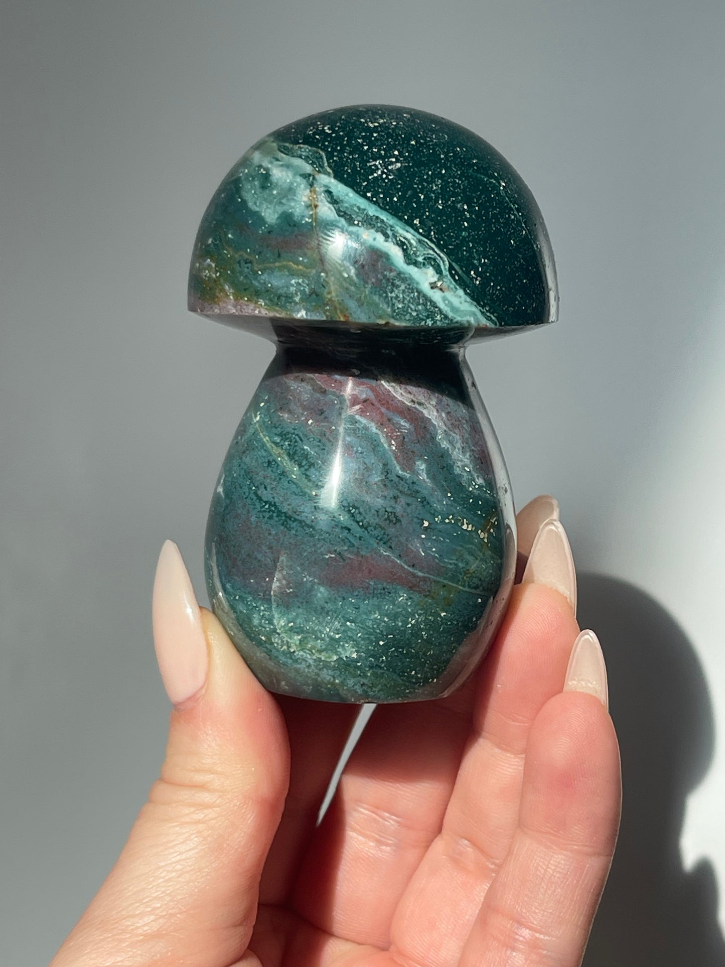 3.2" Sea Jasper Mushroom