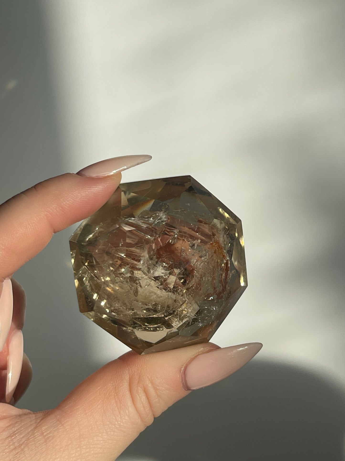 Light Champagne Citrine Faceted Cut