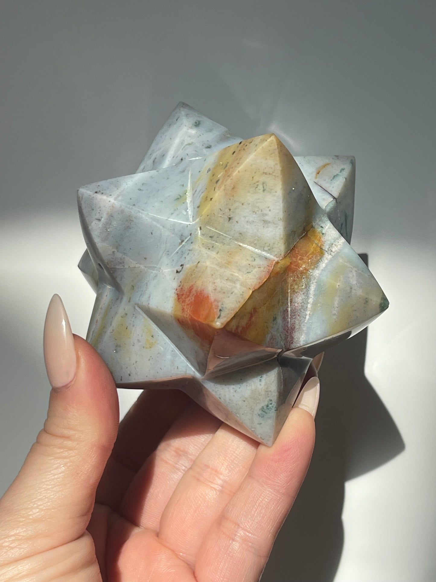 Sea Jasper Light Blue Medium Merkaba