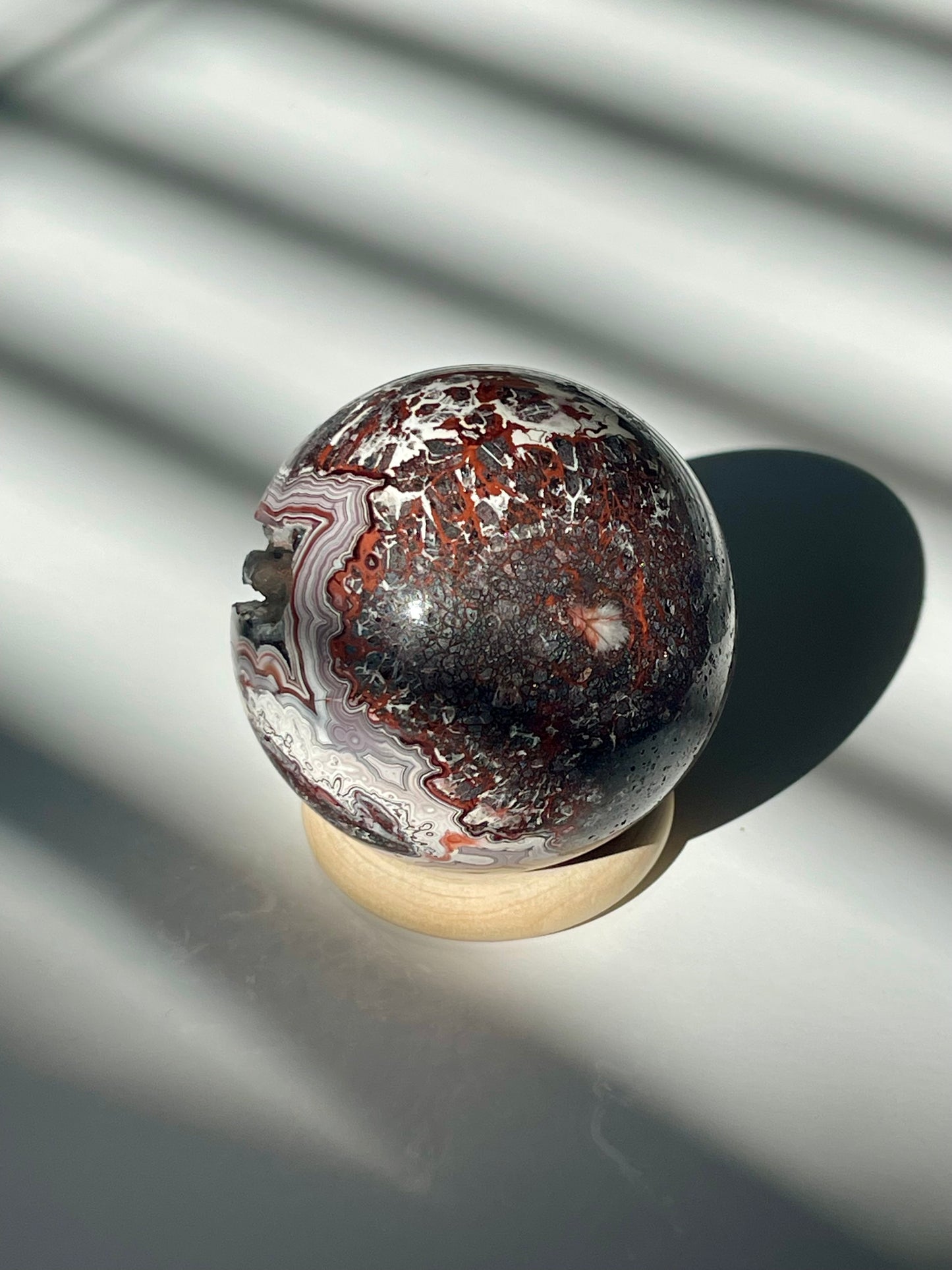 Mexican Crazy Lace Agate Sphere
