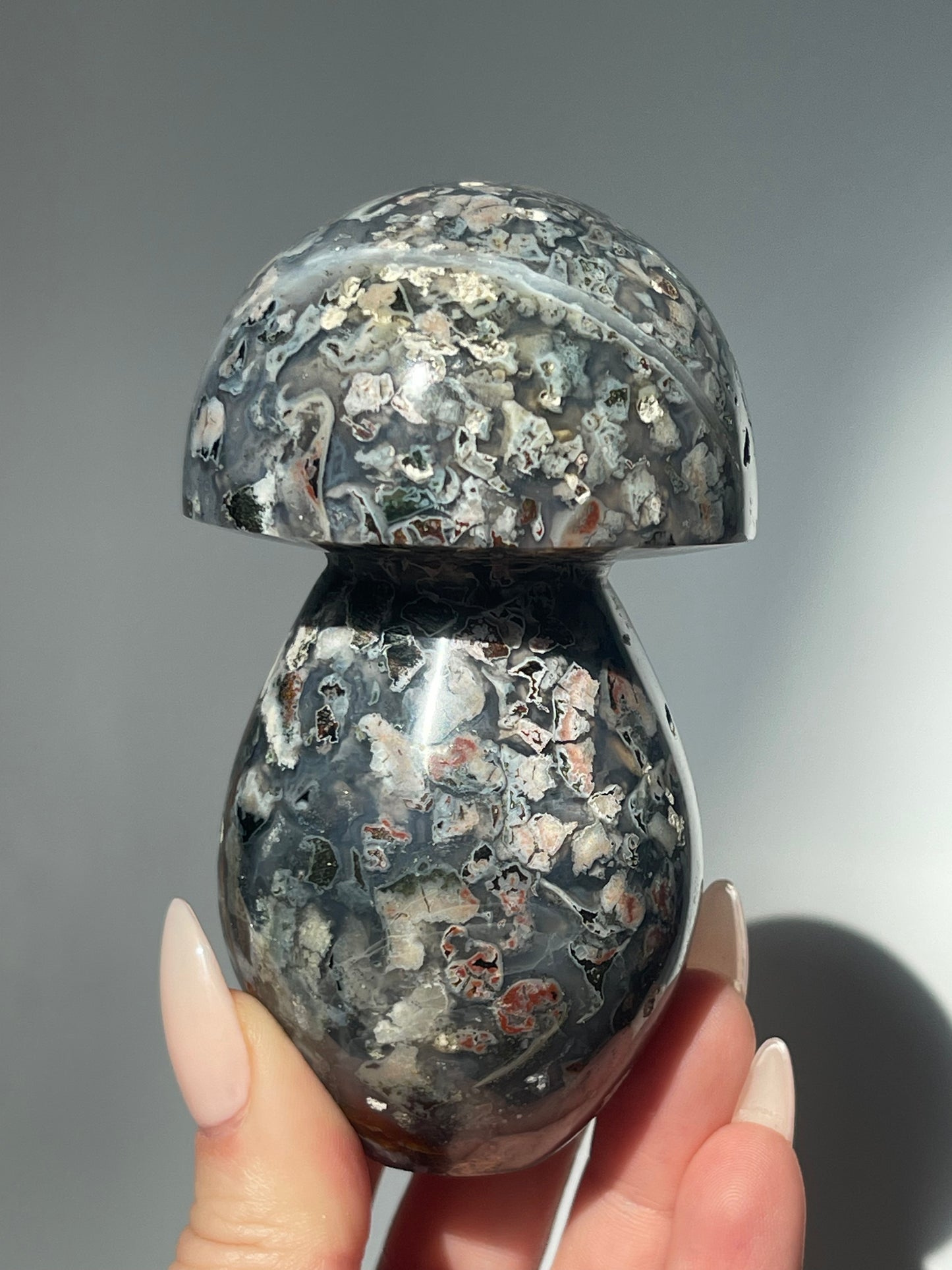 3.9" Sea Jasper Mushroom