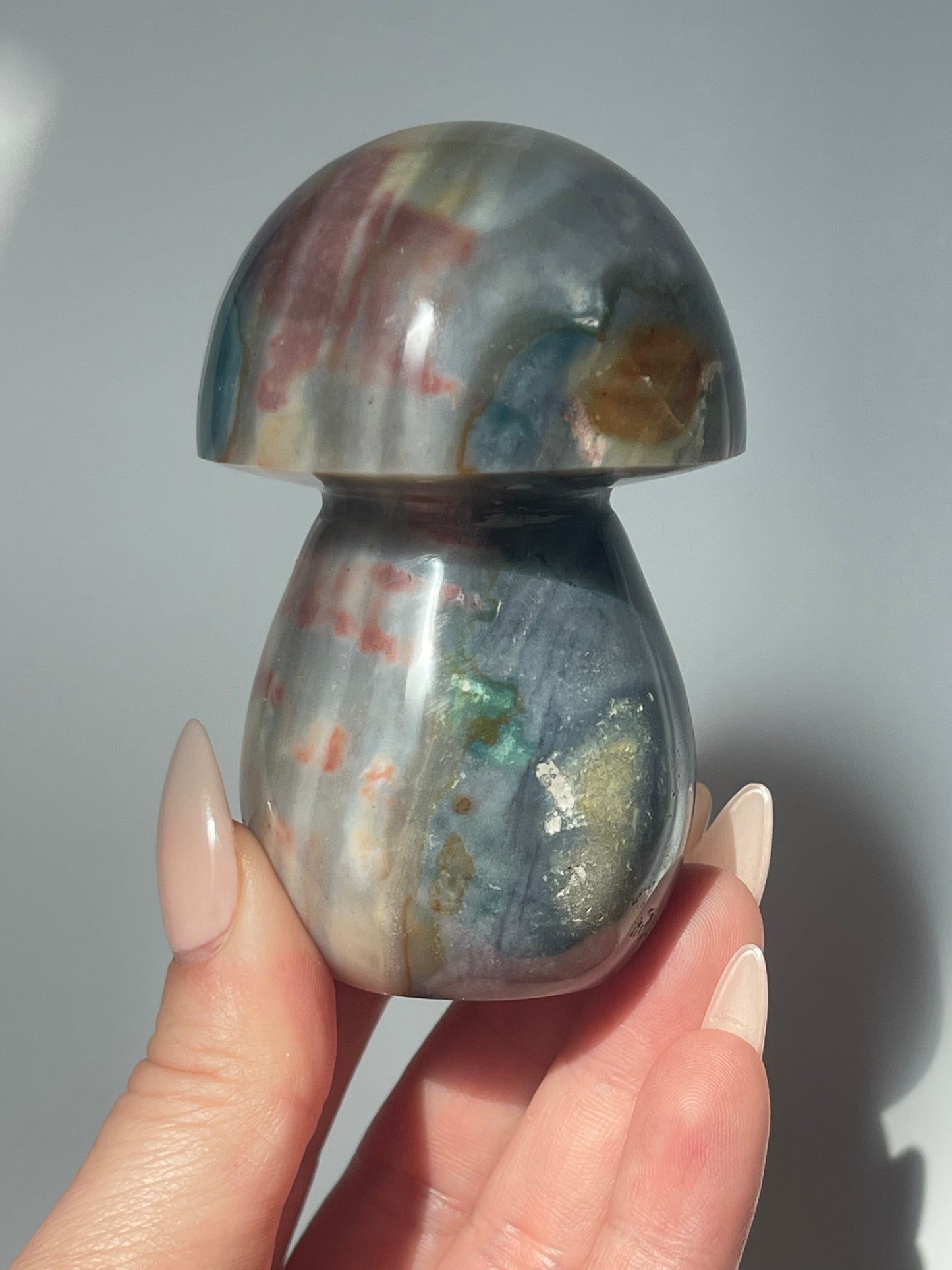 3.3" Sea Jasper Mushroom