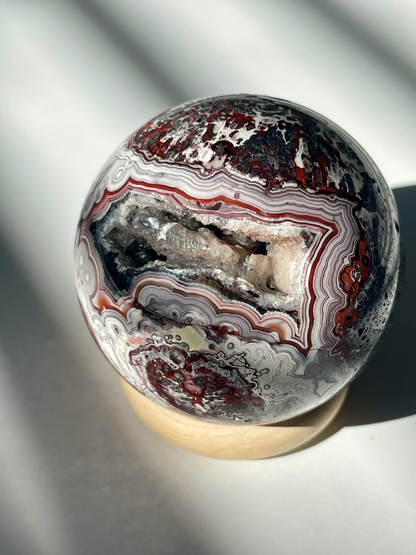 Mexican Crazy Lace Agate Sphere