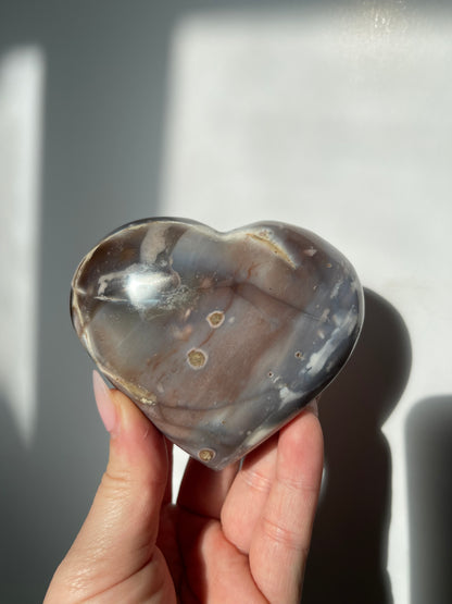 Orca Agate Heart