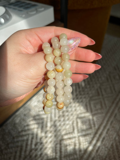 Green White Onyx from Afghanistan - 8mm