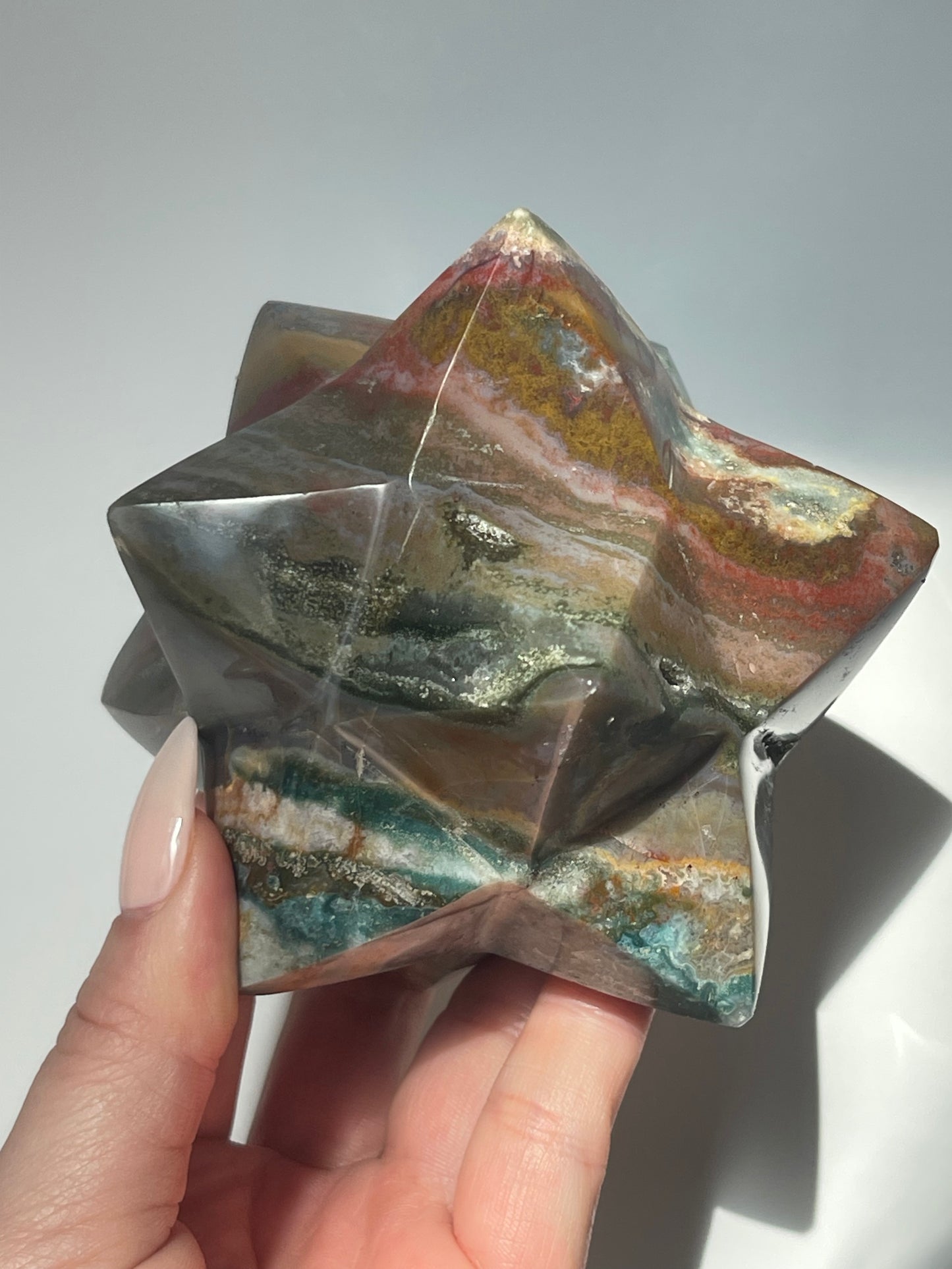 Sea Jasper Dark/Bold Large Merkaba