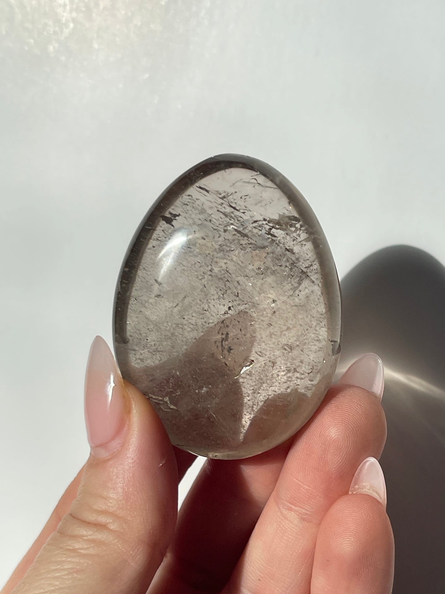 Clear Smokey Quartz Palmstone