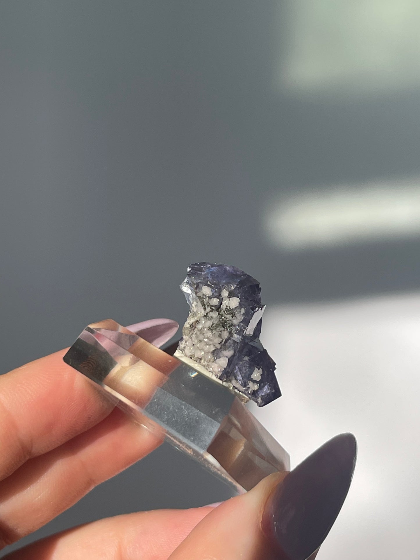 Yaogangxian Light Purple Cubic Phantom Flourite with Dolomite - 9 grams