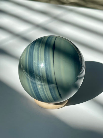 Banded Obsidian Sphere