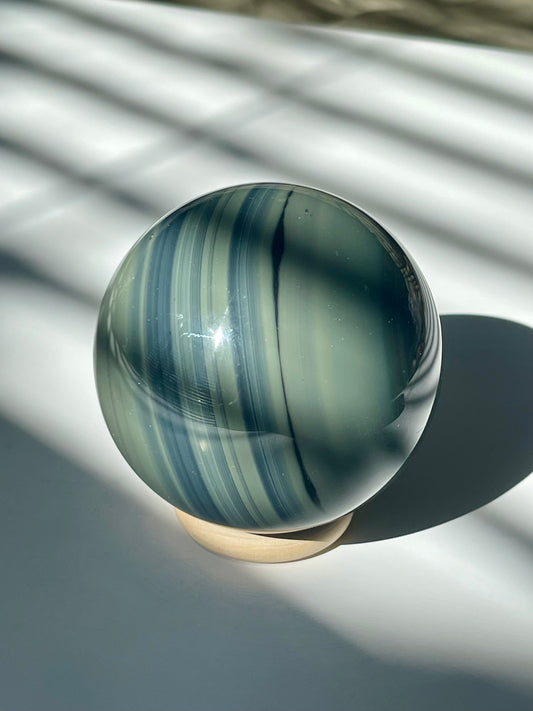 Banded Obsidian Sphere