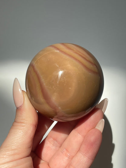 Sea Jasper Pink Striped Sphere