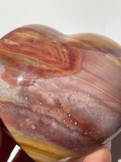 Rosey Sea Jasper Heart