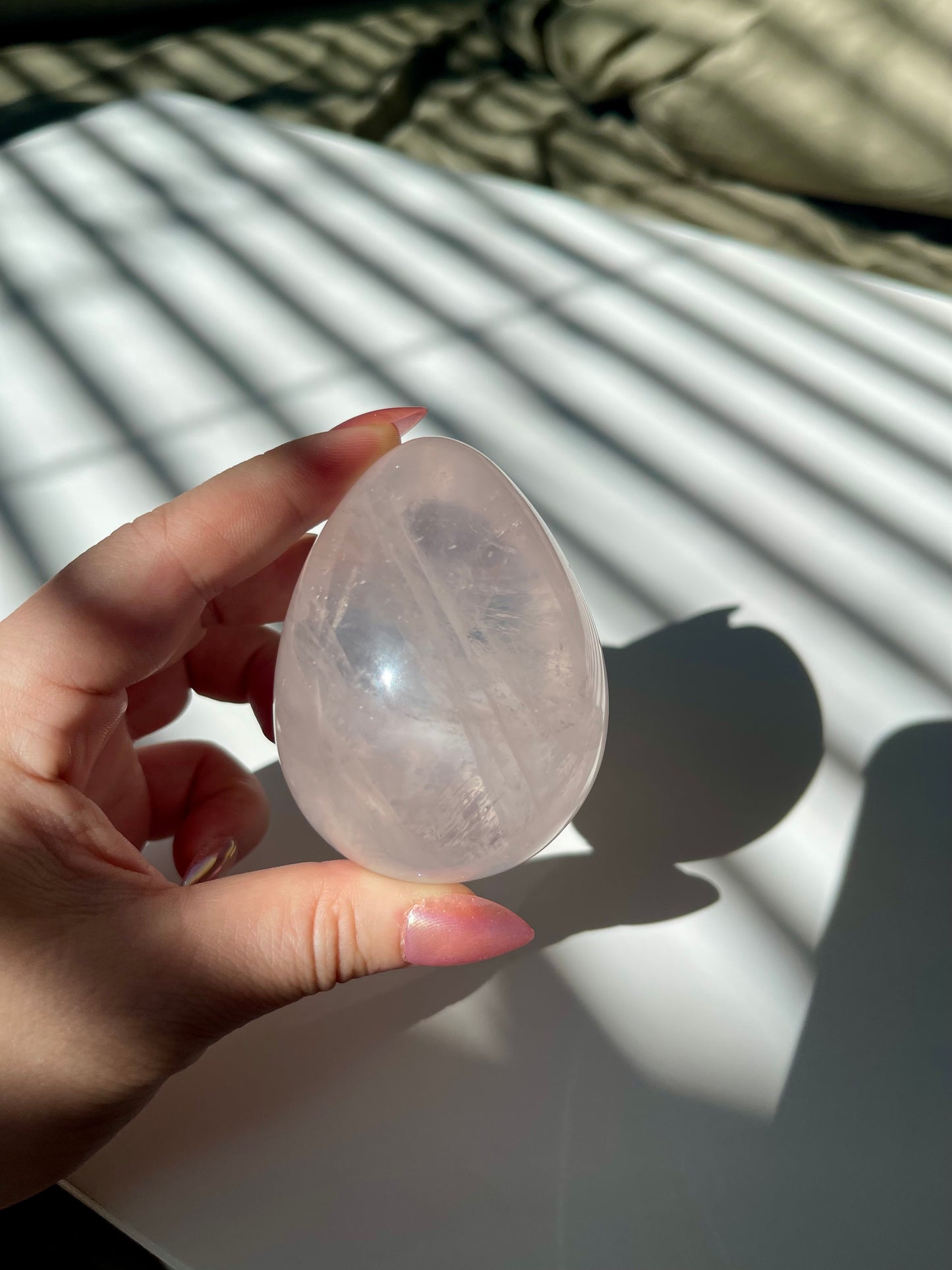 Gemmy Rose Quartz Egg