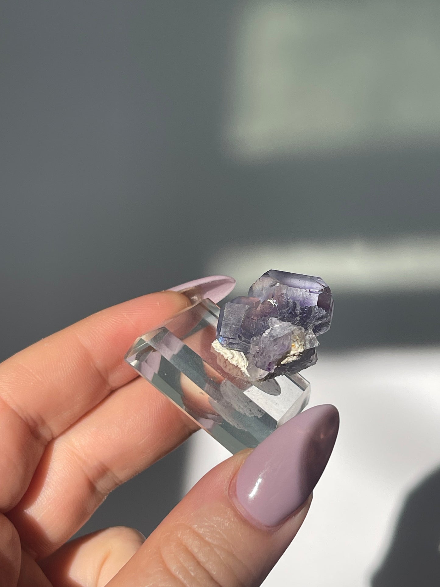 Fujian Purple Bevel Edge Flourite - 12 grams